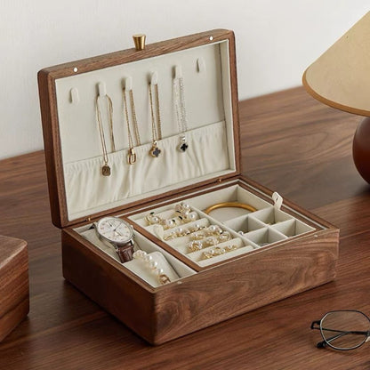 Walnut Jewelry Box with Lift Out Tray
