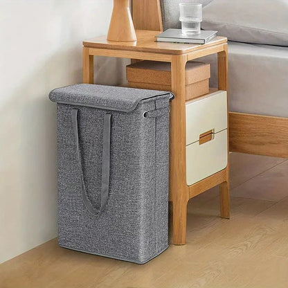 45L Slim Laundry Hamper with Lid - Space-Saving Design for Easy Organization 4