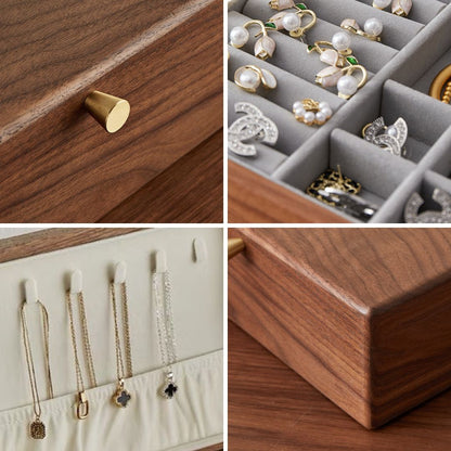Walnut Jewelry Box with Lift Out Tray