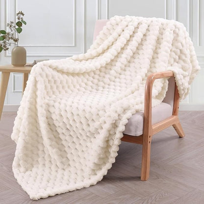Cozy Chunky Knit Throw Blanket | Thick Textured Design