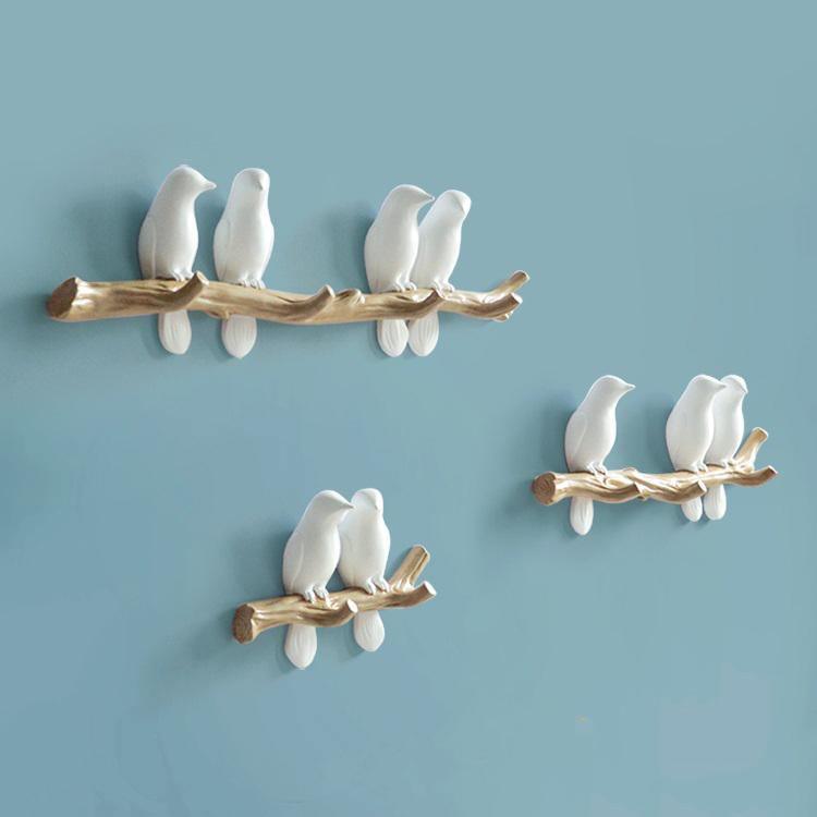 Bird Resin Wall Coat Rack