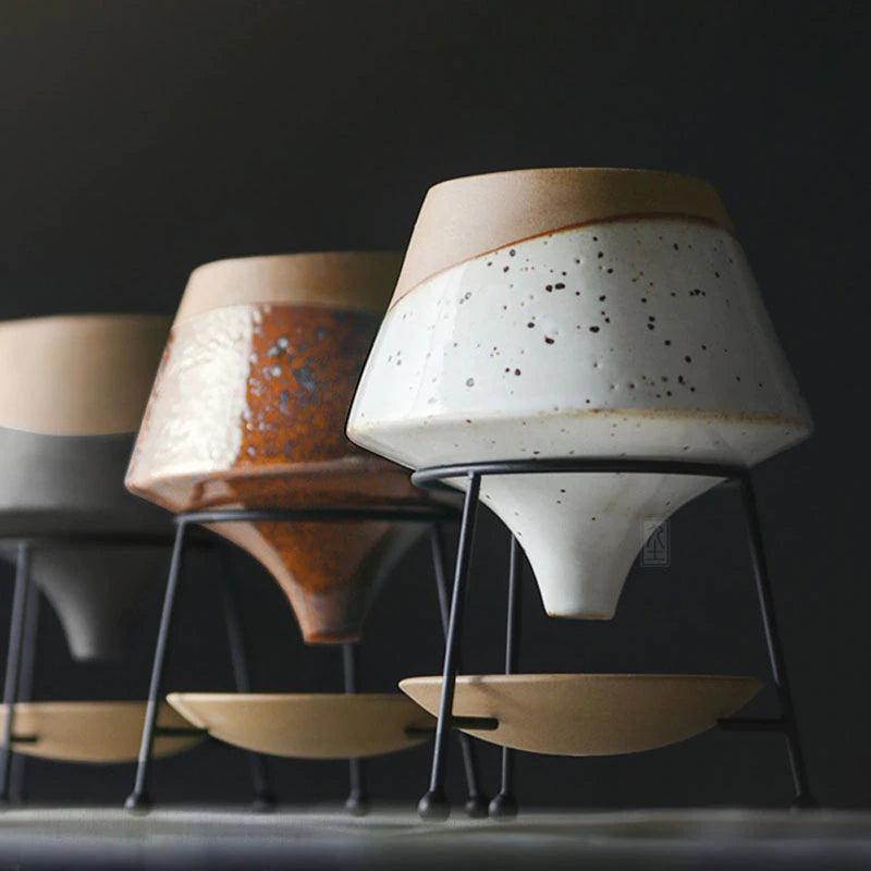 Terracotta Teardrop Planter with Saucer