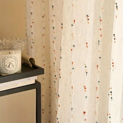 Rainbow Tulle Sheer Curtain Panel
