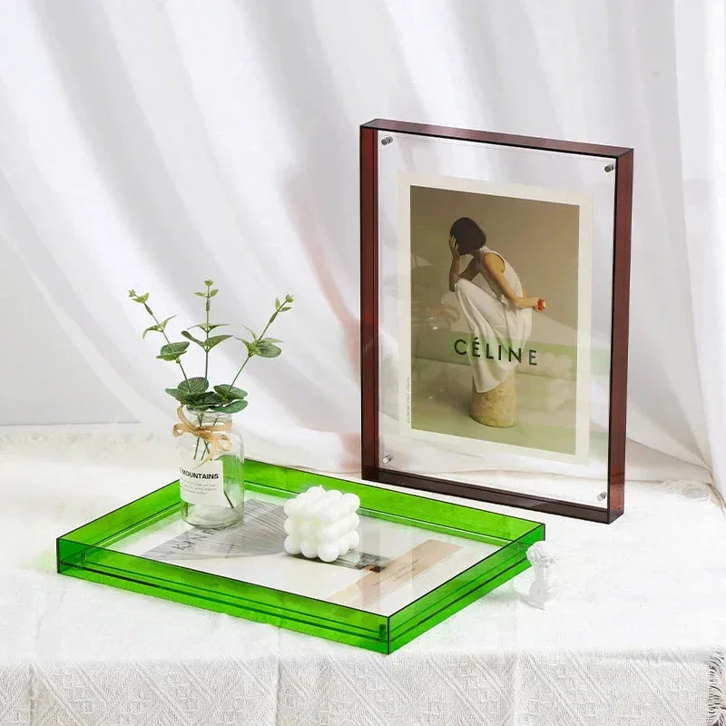 Floating Acrylic Solid Block Photo Frame