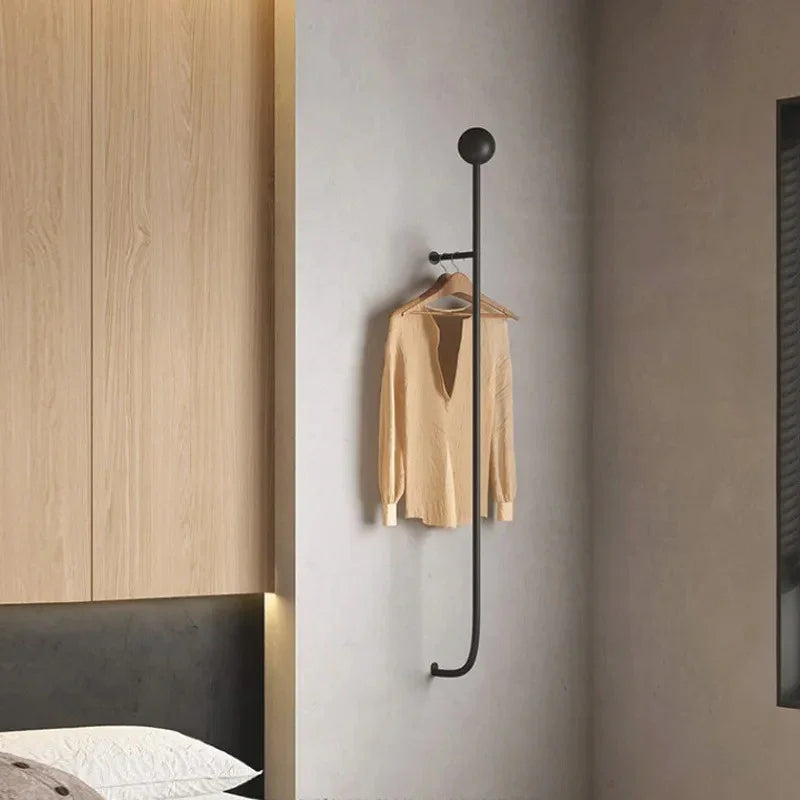 Wall Mounted Clothes Rack with Shelf