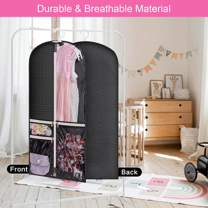 5-Pack Dance Garment Bag | Hanging Costume Storage with Pockets