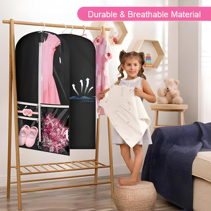 5-Pack Dance Garment Bag | Hanging Costume Storage with Pockets