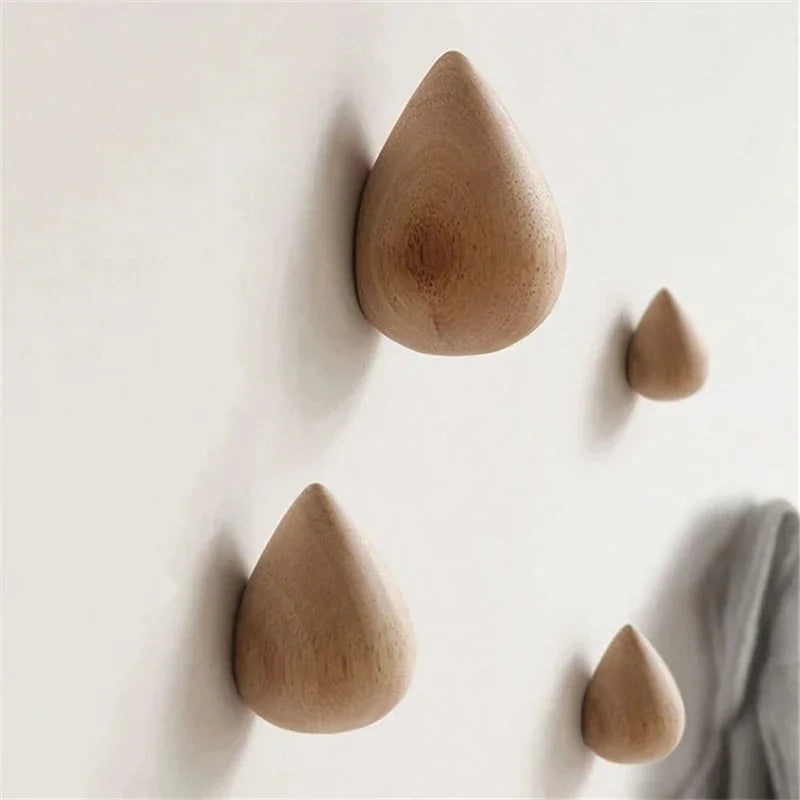 Wood Peg Wall Hook Set