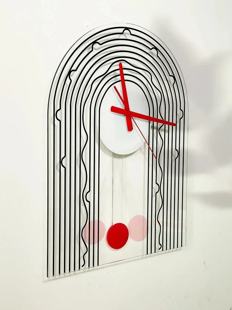 Curved Hook Accent Wall Clock