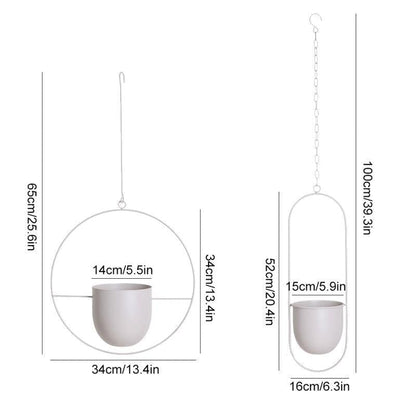 Metal Hanging Plant Planter