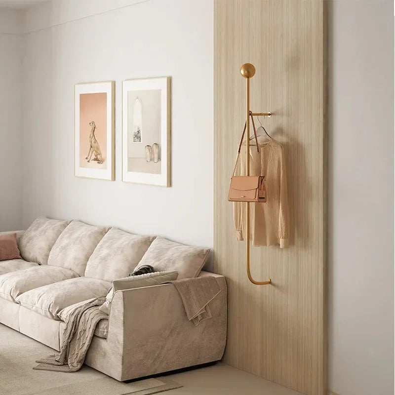 Wall Mounted Clothes Rack with Shelf