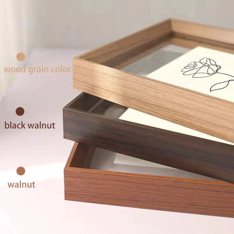 Solid Wood Wide-Profile Display Photo Frame
