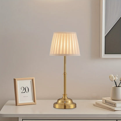Cordless Rechargeable Brass LED Table Lamp