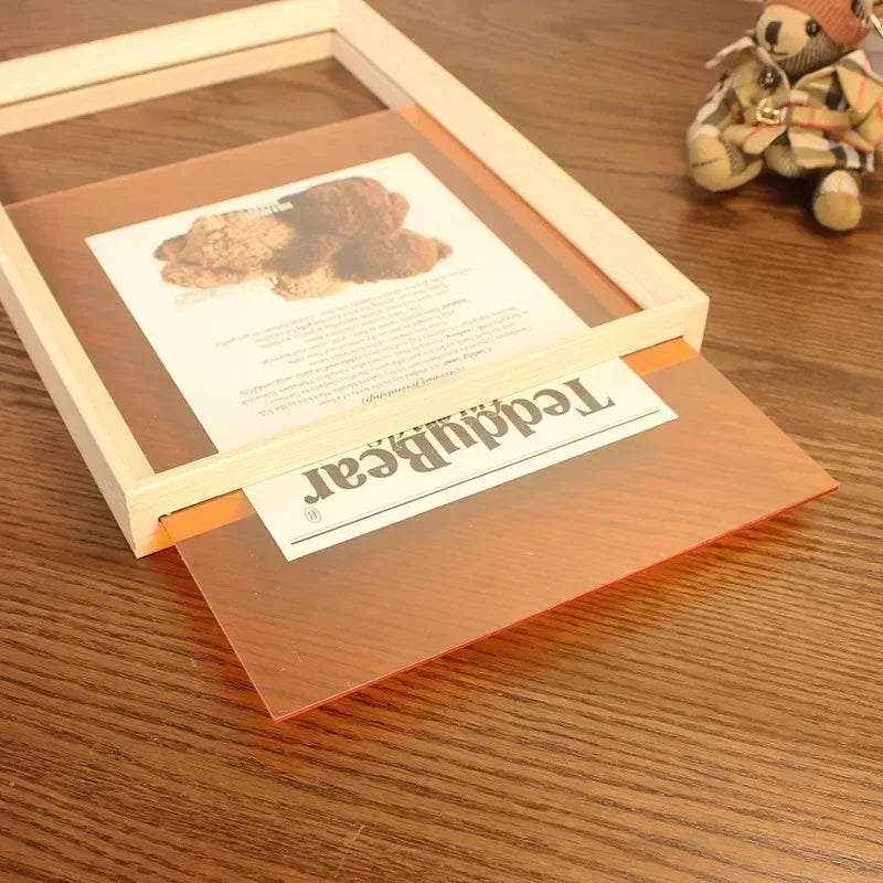 Floating Acrylic Solid Block Photo Frame