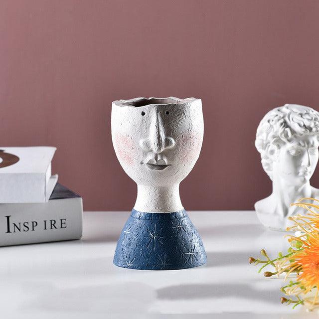 Modern Face Ceramic Planter Pot