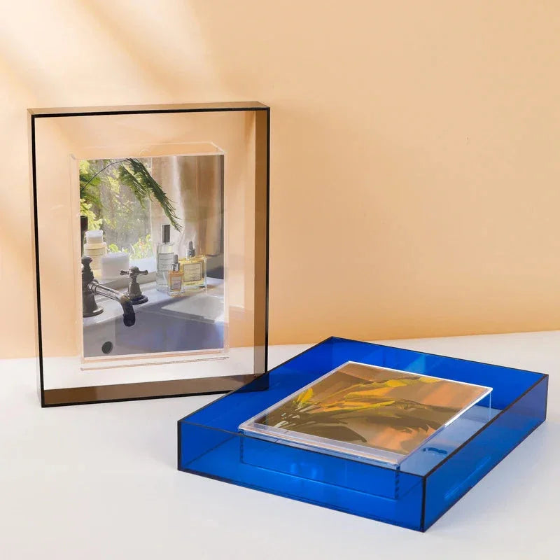 Acrylic Photo Frame with Neon Accent Edge