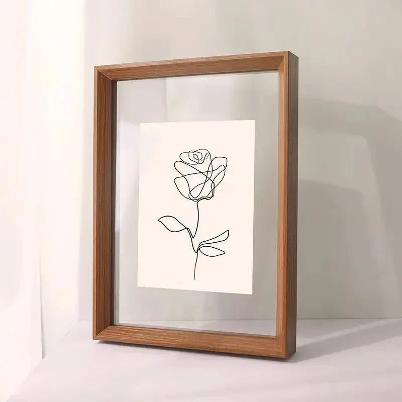 Solid Wood Wide-Profile Display Photo Frame