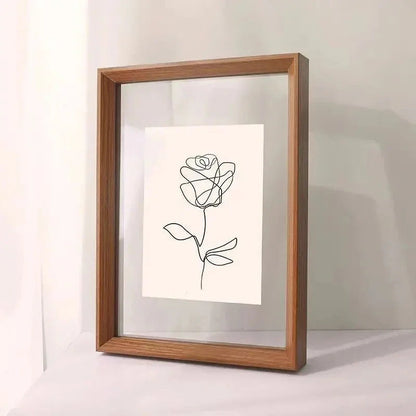 Solid Wood Wide-Profile Display Photo Frame
