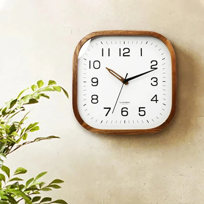 Square Frame Metal Wall Clock