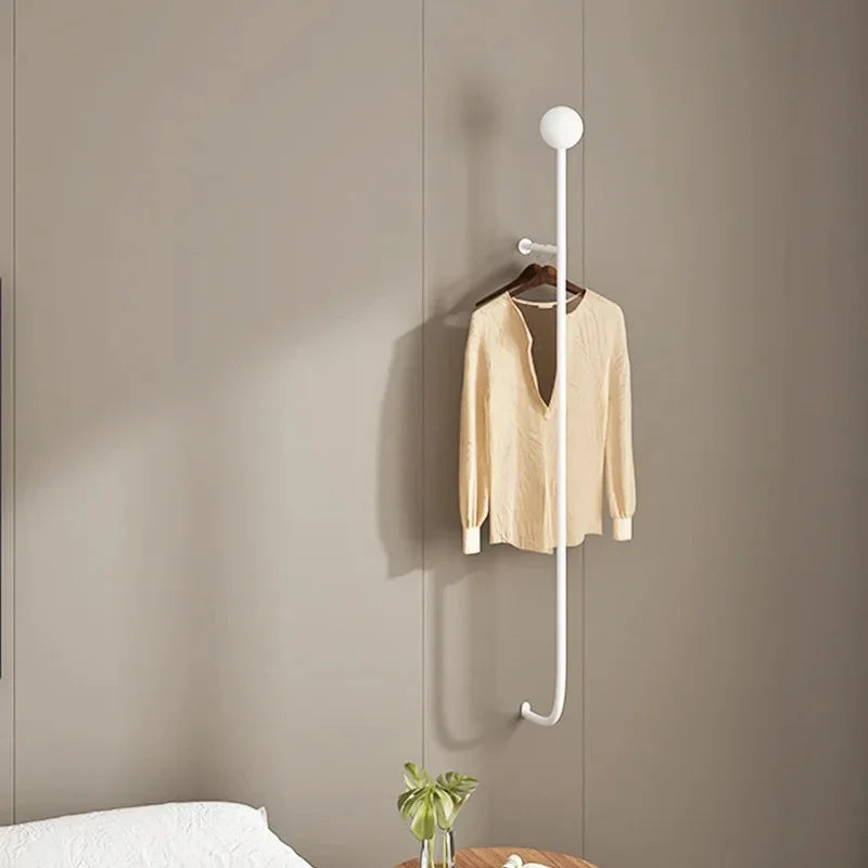 Wall Mounted Clothes Rack with Shelf