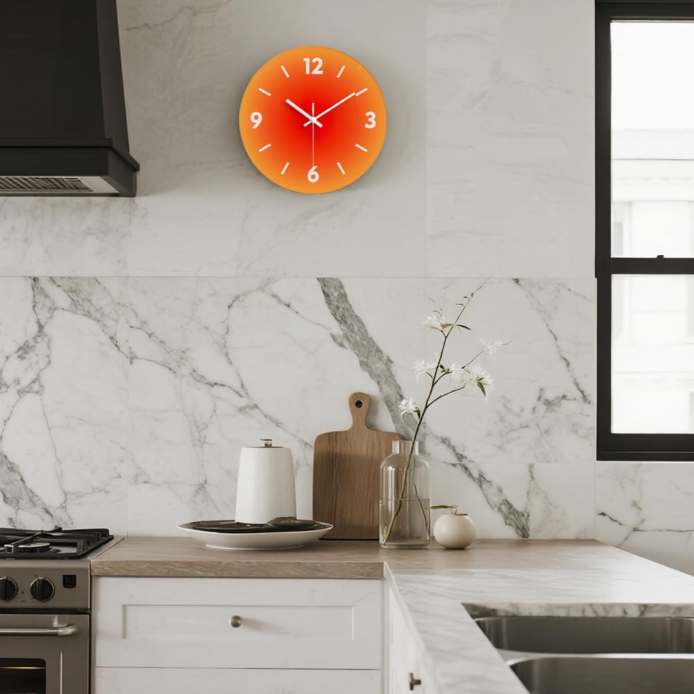 Clear Glass Face Wall Clock