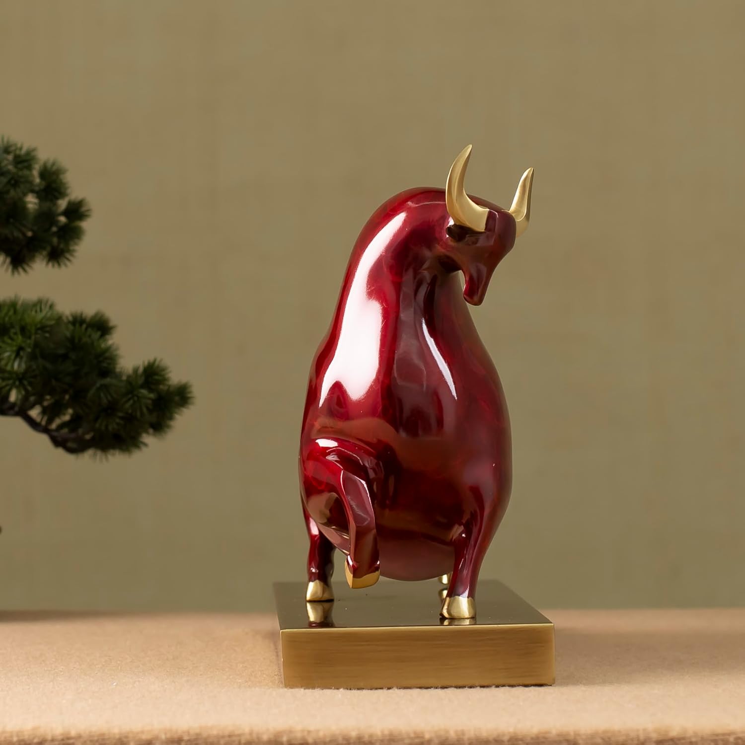 ArtZ® Abstract Bull Of Optimism and Prosperity Bronze Sculpture Bronze Bull Of Optimism and Prosperity Sculpture