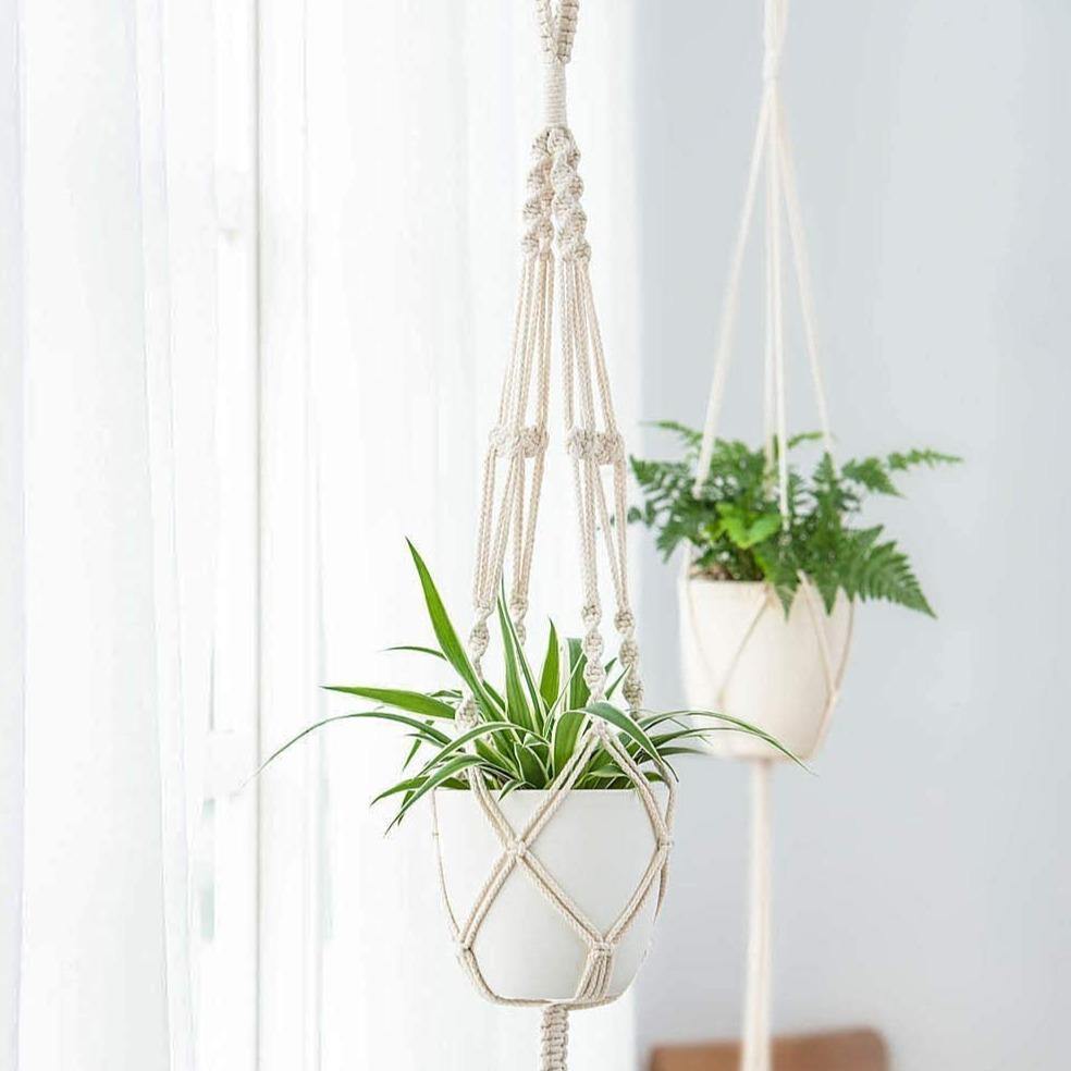 4-Piece Macrame Plant Hanger Set