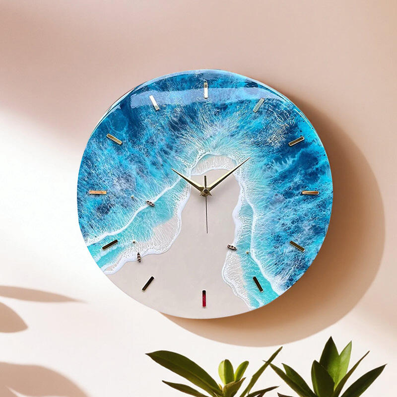 Ocean Wave Resin Wall Clock