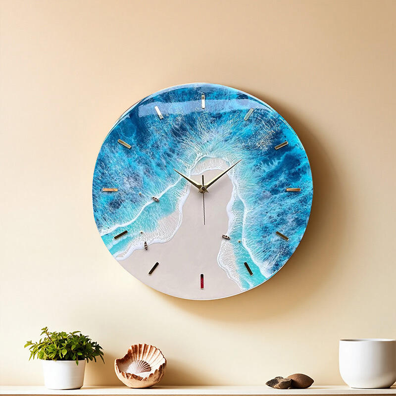 Ocean Wave Resin Wall Clock