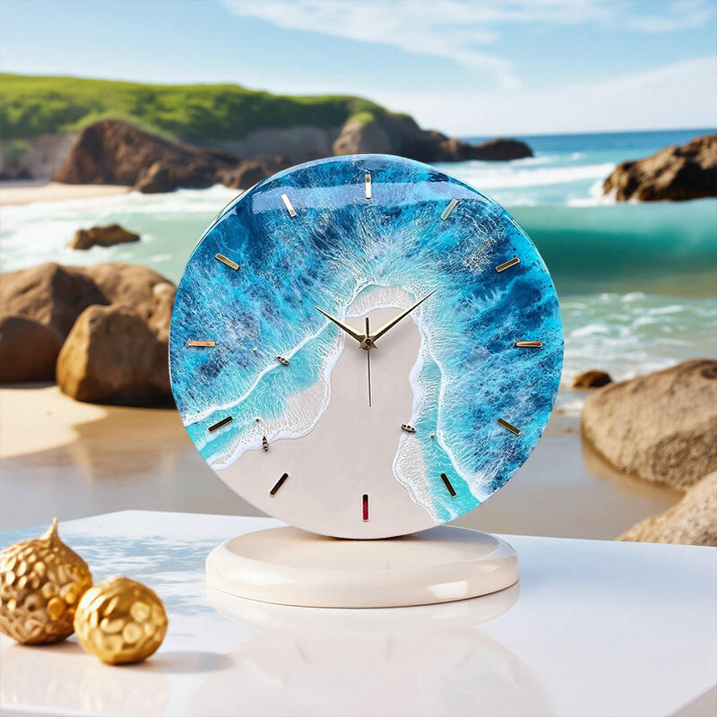 Ocean Wave Resin Wall Clock