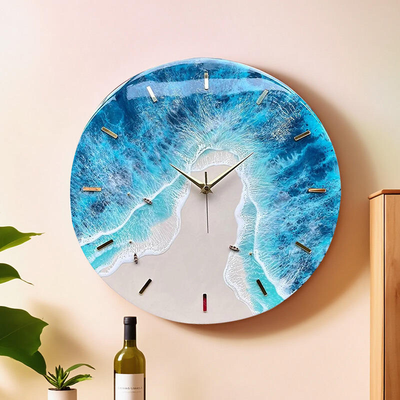 Ocean Wave Resin Wall Clock