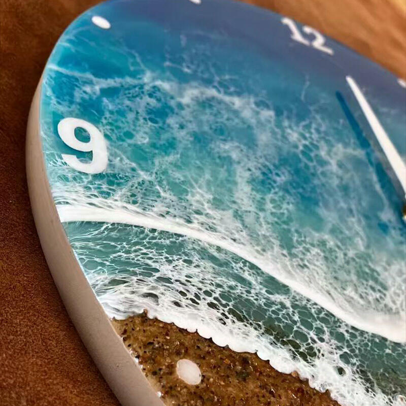 Beach Wave Resin Wall Clock