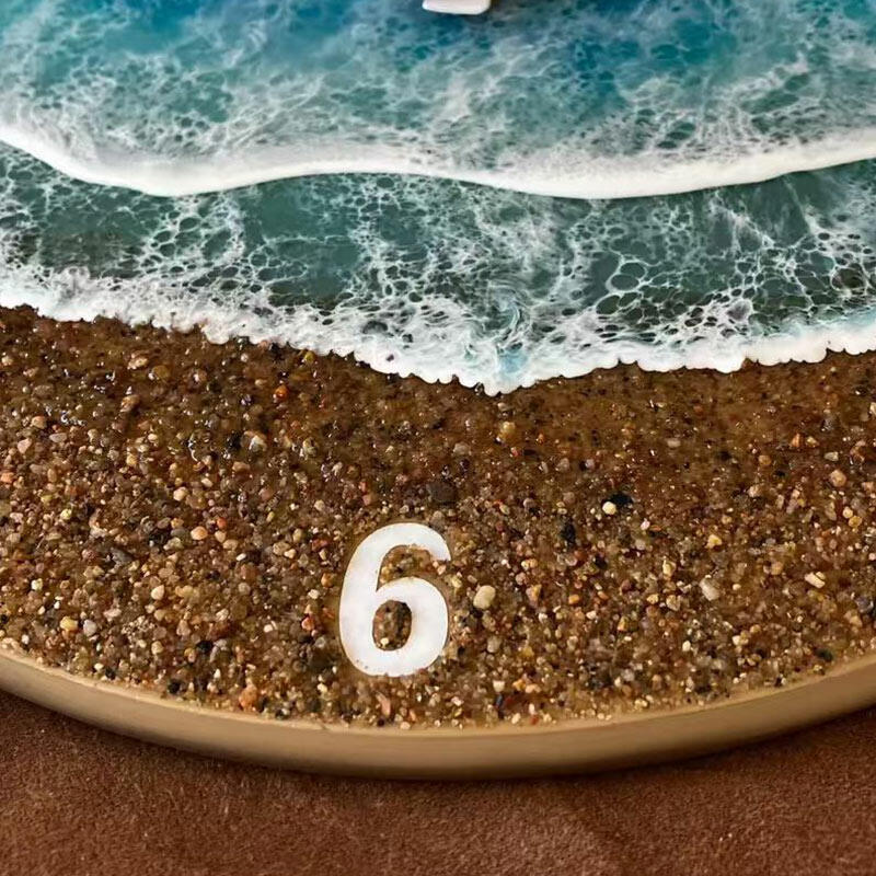 Beach Wave Resin Wall Clock