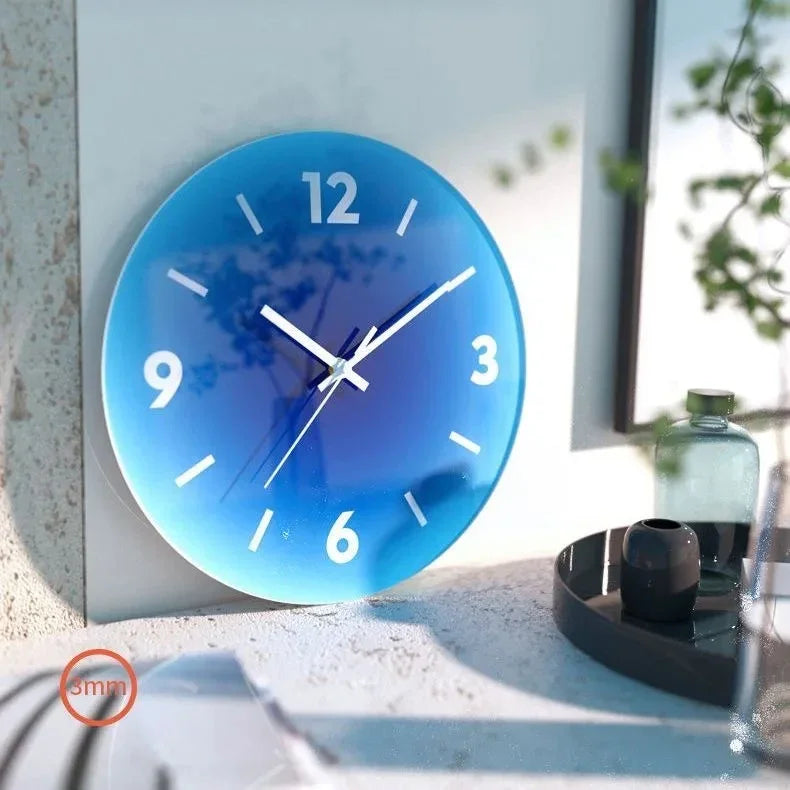 Clear Glass Face Wall Clock