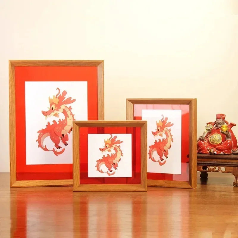 Floating Acrylic Solid Block Photo Frame