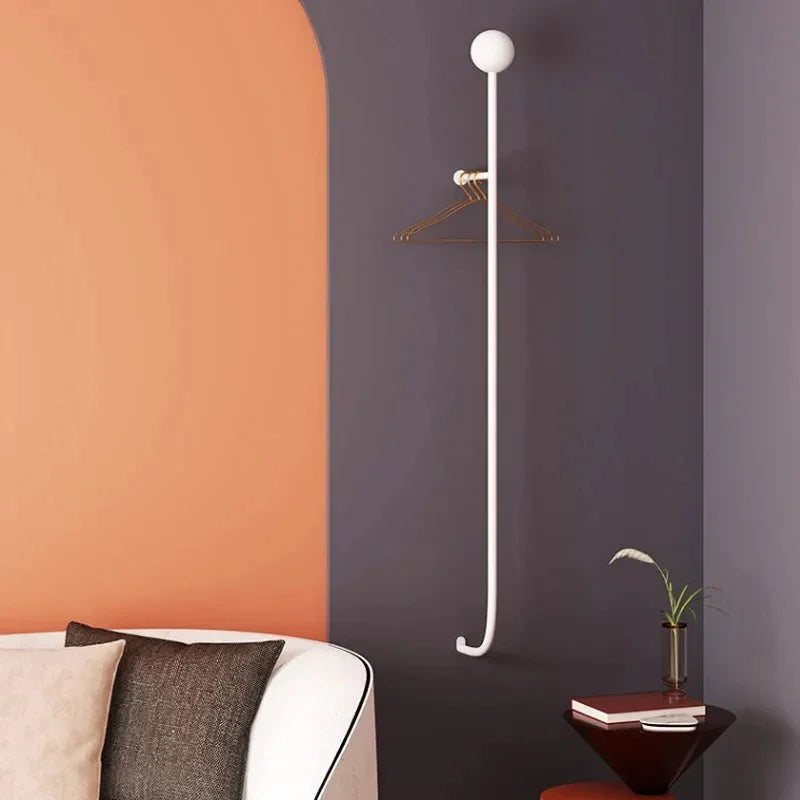 Wall Mounted Clothes Rack with Shelf
