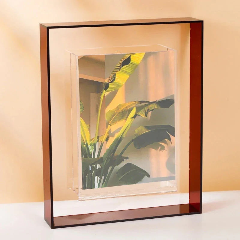 Acrylic Photo Frame with Neon Accent Edge