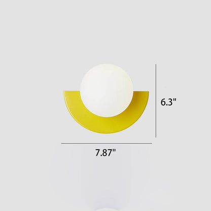 Colorful Wall Sconce | Minimalist Glass Sphere Design