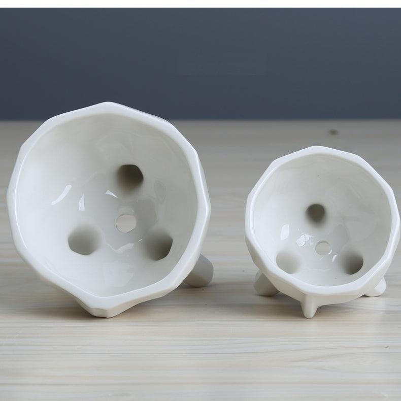2-Piece White Face Succulent Planter Set