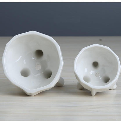 2-Piece White Face Succulent Planter Set
