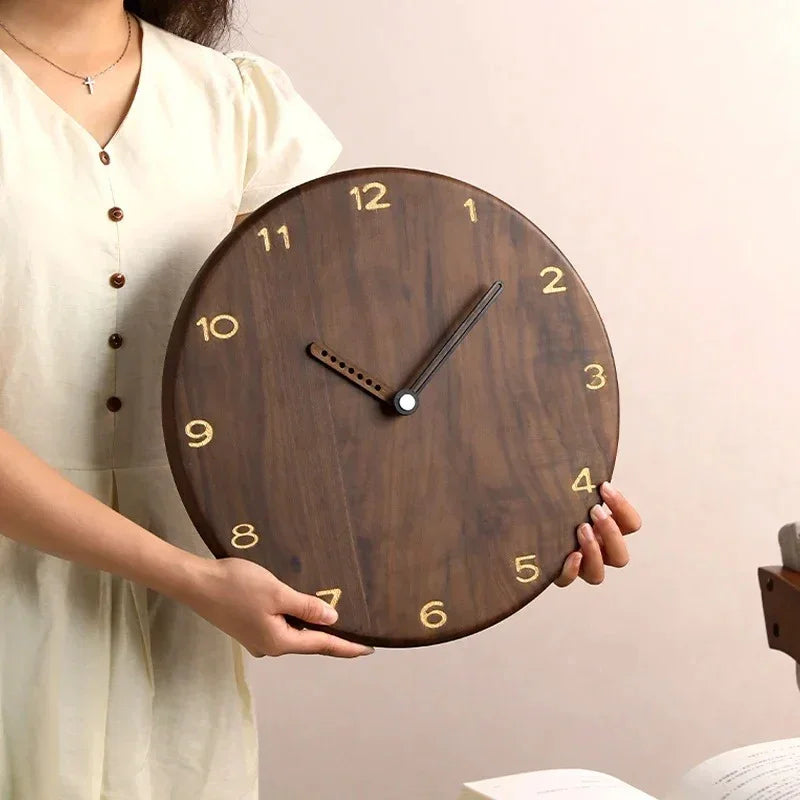 Bronze Finish Wood Wall Clock