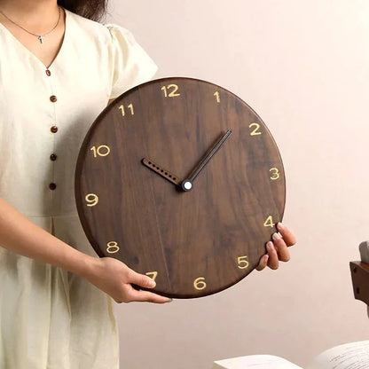 Bronze Finish Wood Wall Clock