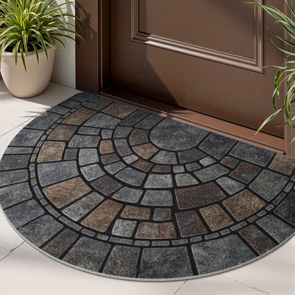 Half Moon Mosaic Door Mat