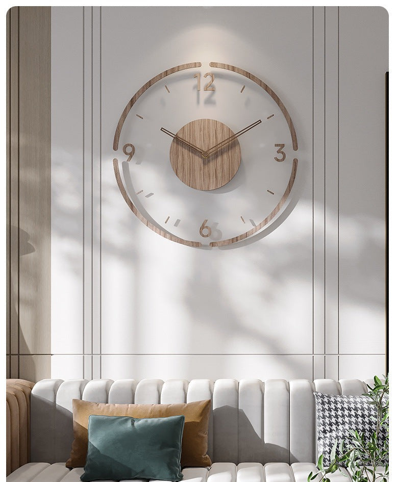 Large Scandinavian Wall Clock | Solid Wood Modern Decor