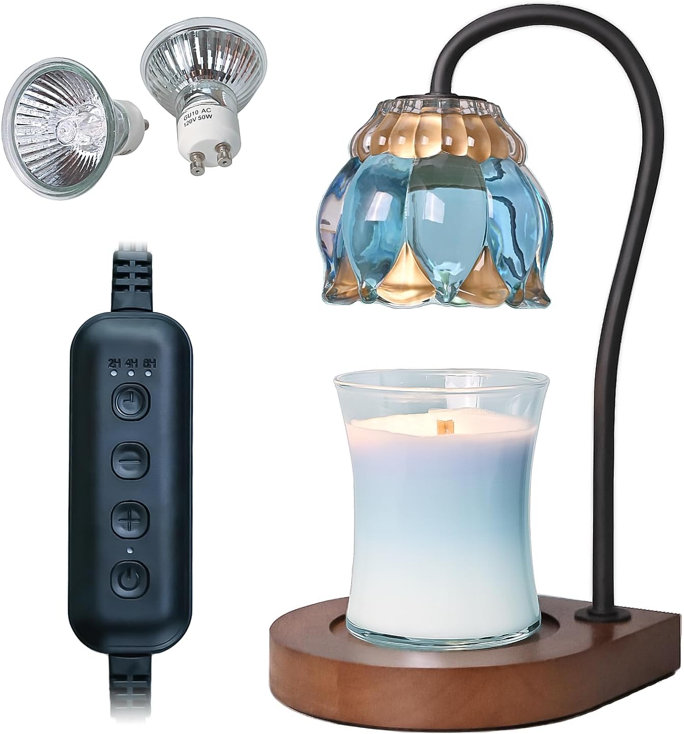 Colorful Glass Mosaic Candle Warmer Lamp