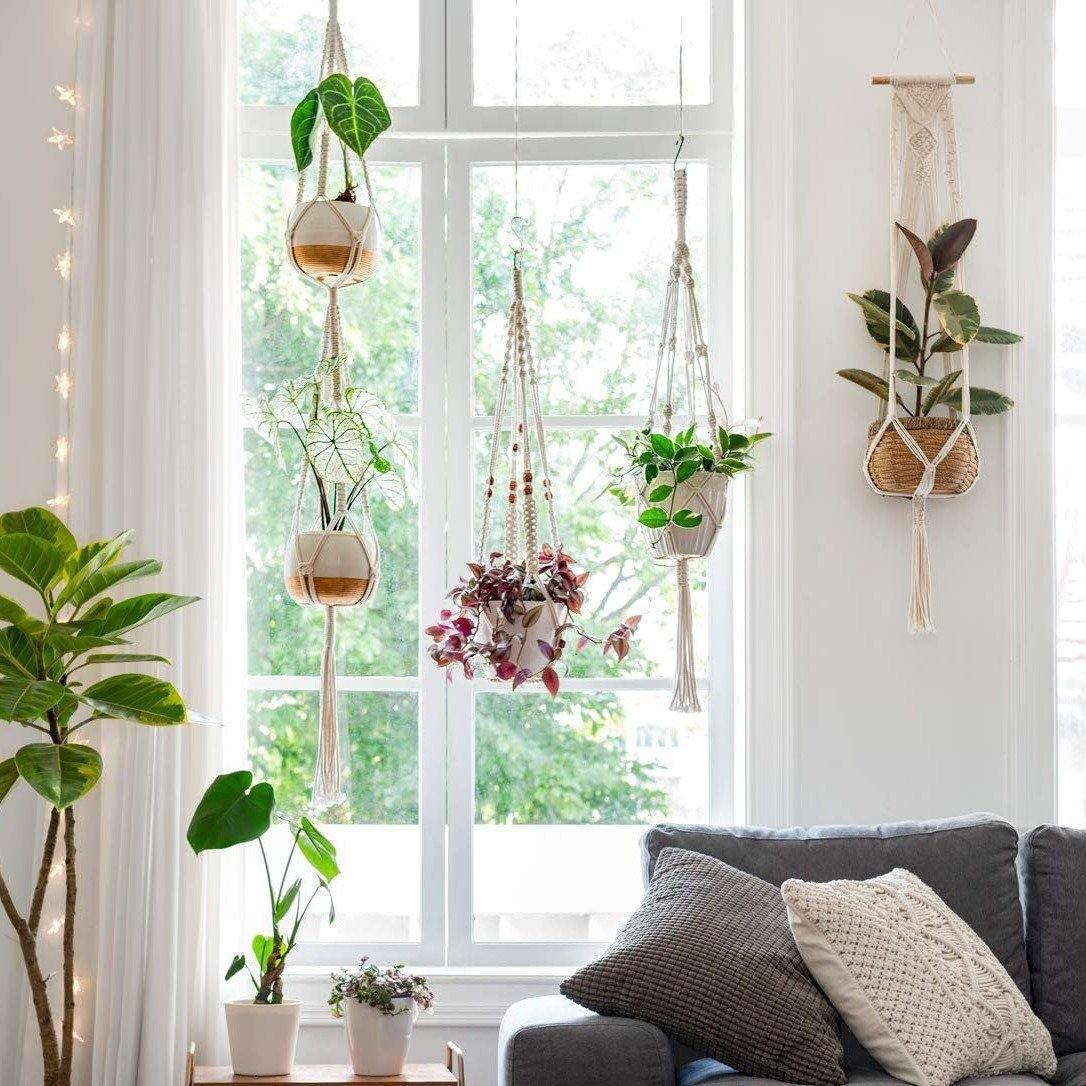 4-Piece Macrame Plant Hanger Set