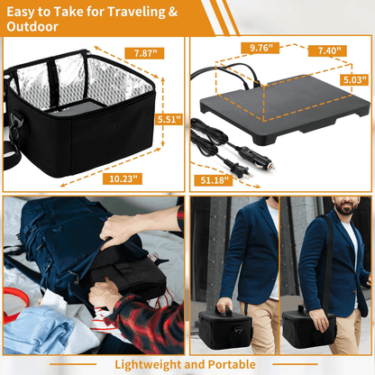 Electric Heated Lunch Bag | Portable Food Warmer Box