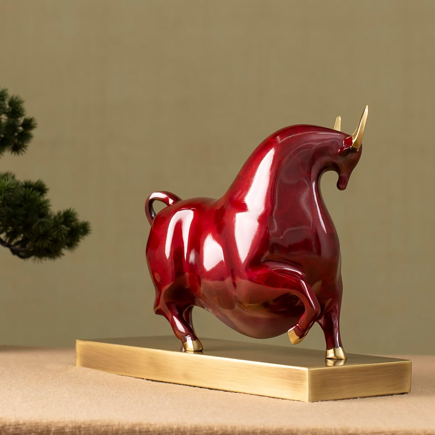 ArtZ® Abstract Bull Of Optimism and Prosperity Bronze Sculpture Bronze Bull Of Optimism and Prosperity Sculpture