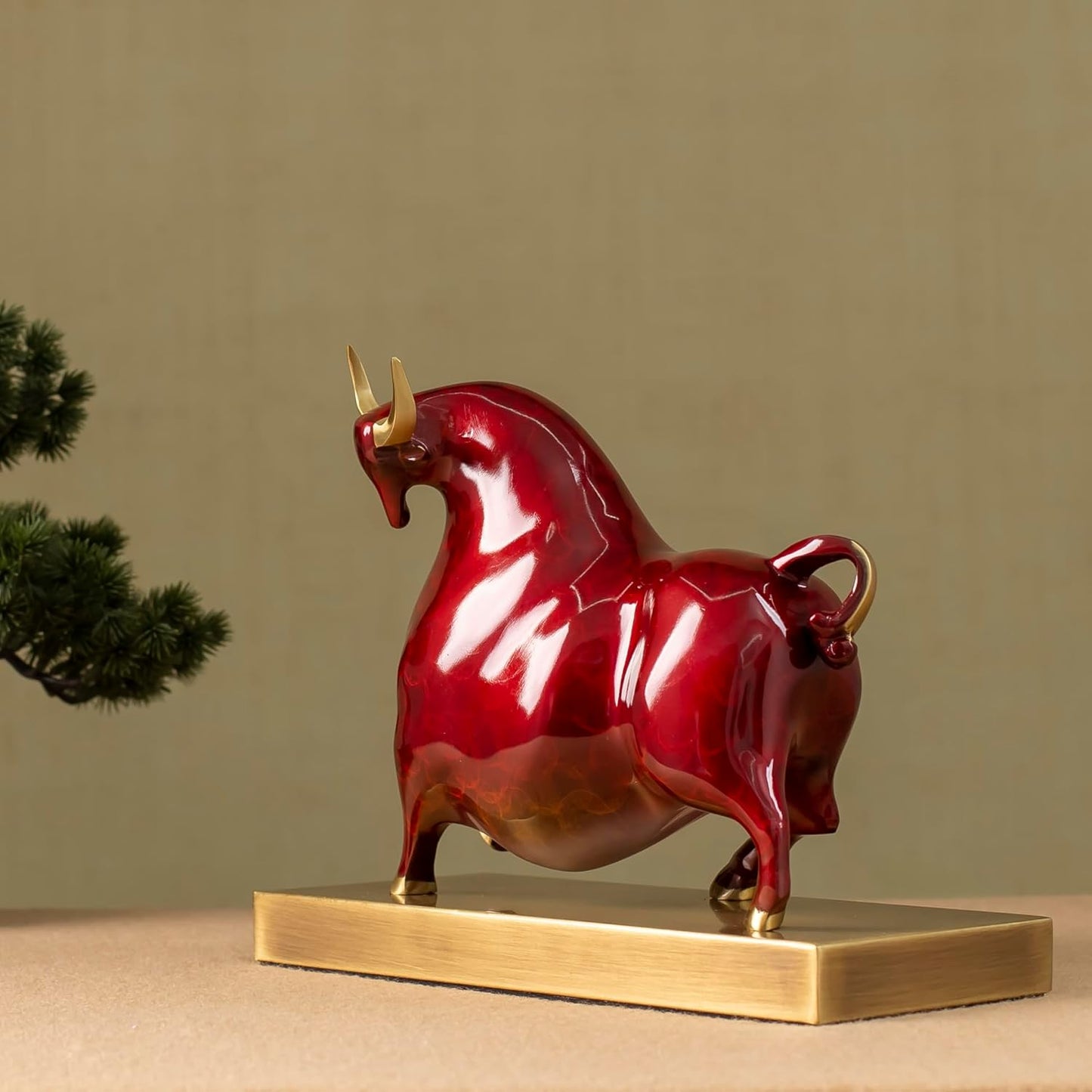 ArtZ® Abstract Bull Of Optimism and Prosperity Bronze Sculpture Bronze Bull Of Optimism and Prosperity Sculpture