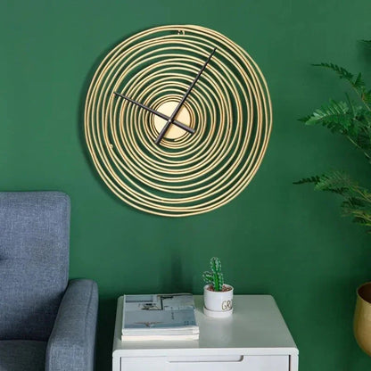 Spiral Metal Art Wall Clock